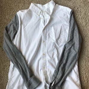 Gap Long Sleeve Button Down with T-Shirt Sleeves